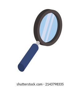 magnifying glass isometric style icon