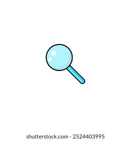 Magnifying glass Lab simple Vector