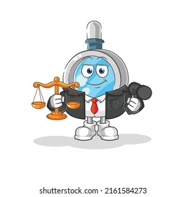 the magnifying glass lawyer cartoon. cartoon mascot vector