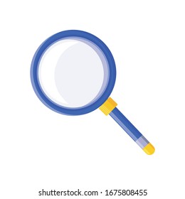 magnifying glass lens on white background vector illustration design