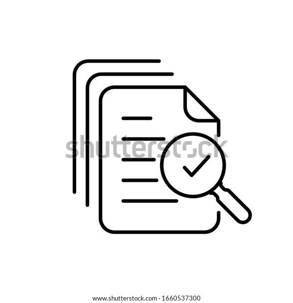 Magnifying Glass Like Check Assess Scrutiny Stock Vector (Royalty Free ...