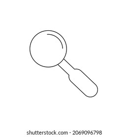 Magnifying glass line art vector. Magnifying glass icon or clipart.