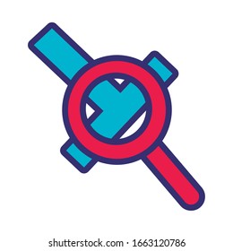 Lupe-Vektorillustration und Füllstil-Icon-Design