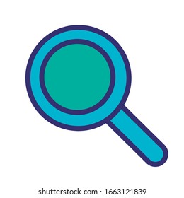 magnifying glass line and fill style icon vector illustration design