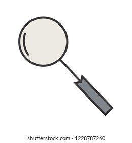 Magnifying glass Line filled multi color icon