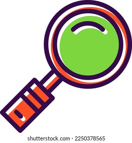Magnifying Glass Line Filled Vector Icon Design
