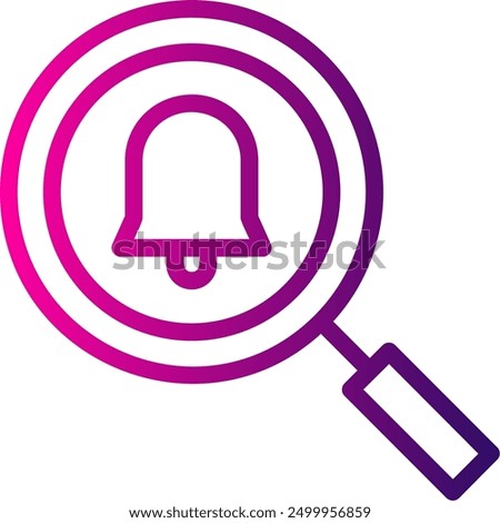 Magnifying Glass Line Gradient Vector Icon Design