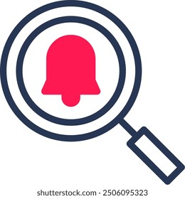Magnifying Glass Line Half Filled Vector Icon Design