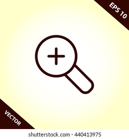 magnifying glass line icon