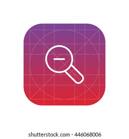 magnifying glass line icon
