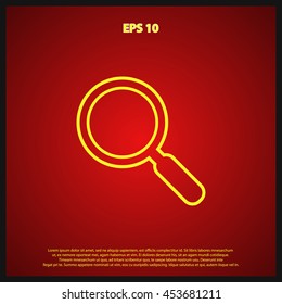 magnifying glass line icon