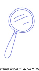 Magnifying glass line icon Development and research. Vector illustration