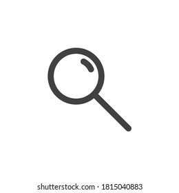Magnifying glass line icon. linear style sign for mobile concept and web design. Search, magnifier outline vector icon. Symbol, logo illustration. Vector graphics