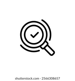 Magnifying Glass Line Icon. linear style sign for mobile concept and web design. Outline vector icon.