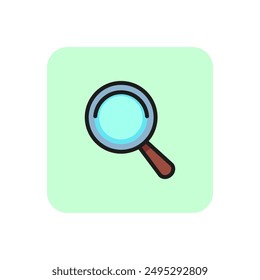 Magnifying glass line icon. Optical tool, loupe, searching. Inspection concept. Vector illustration can be used for topics like education, discovery, investigation