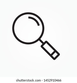 magnifying glass line icon, outline vector sign, linear pictogram isolated on white. logo illustration