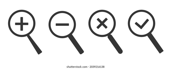 Magnifying glass line icon, outline vector sign, linear pictogram isolated on white.EPS10