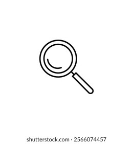 Magnifying glass line icon, outline vector sign, linear pictogram style isolated on white. Search symbol, logo illustration. Editable stroke.