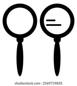 Magnifying glass line icon, outline vector sign, linear style, Search, find symbol, logo illustration. Editable stroke. Magnifying glass icon, magnifier or loupe sign. Search icon. Design eps 10