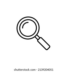 Magnifying glass line icon. Simple outline style. vector sign, linear pictogram isolated on white background. Logo illustration design. EPS 10.