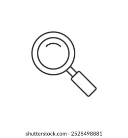Magnifying glass line icon. Simple outline style. vector sign, linear pictogram isolated on white background. Logo illustration design.