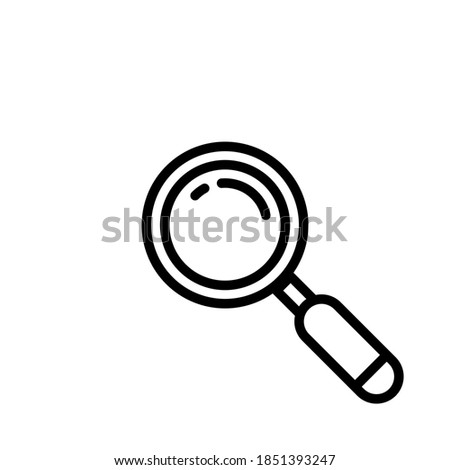 Magnifying glass line icon. Transparency. Search Icon. Vector EPS 10. Isolated on white background