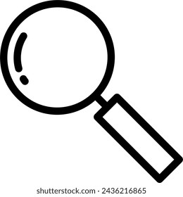 magnifying glass line icon vector