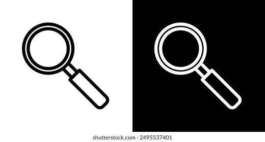 Vektorillustration der Lupe-Linie-Icon-Set.