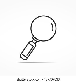 Magnifying glass line icon, zoom icon, minimal line style, vector eps10 illustration