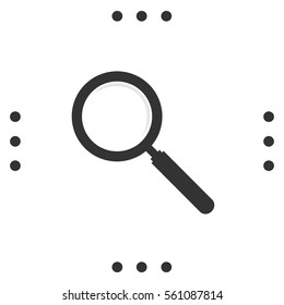 Magnifying glass line icon. Zoom symbol. Search sign.