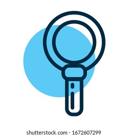 magnifying glass line sytle icon vector illustration design