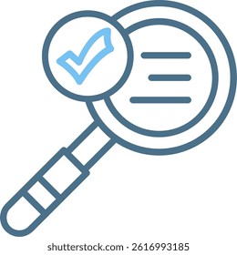Magnifying Glass Line Two Colour Icon