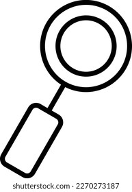 Magnifying Glass Line Vector Icon Design