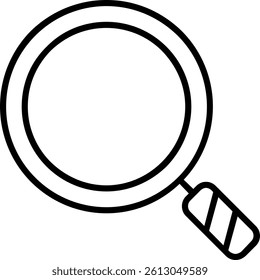 Magnifying Glass Line Vector Icon Design