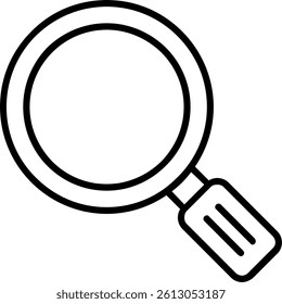 Magnifying Glass Line Vector Icon Design