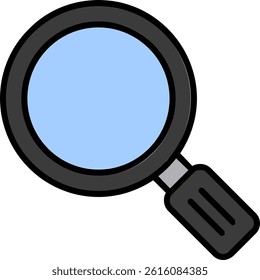 Magnifying Glass Line Vector Icon Design