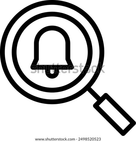 Magnifying Glass Line Vector Icon Design