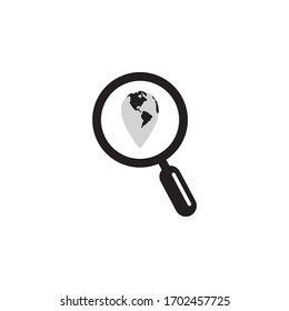 Magnifying Glass Locator Icon In Trendy Design Vector Eps 10