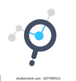 magnifying glass logo analysis
