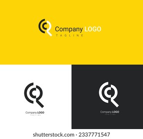 Magnifying glass logo design symbolizing the search for knowledge, exploration and deep understanding. this logo focuses on research, analysis, and problem solving. letters C and R