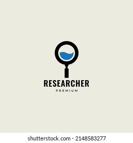 magnifying glass logo design vector graphic icon symbol illustration