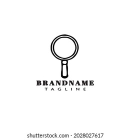 magnifying glass logo icon design template modern vector