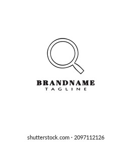 magnifying glass logo icon design modern vector illustration