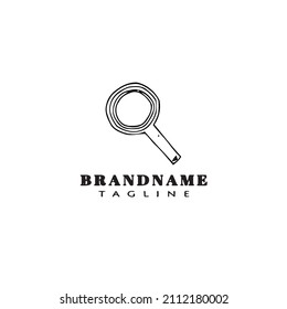 magnifying glass logo icon design template modern vector