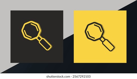 Magnifying Glass Logo Icon Template Design