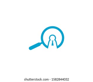 Magnifying glass logo icon vector 