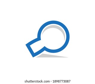 Magnifying glass logo search vector 