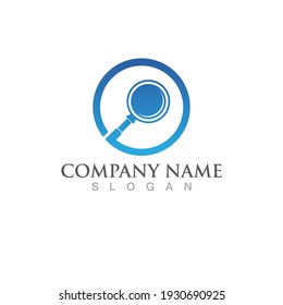 Logotipo y vector de símbolo de la lupa
