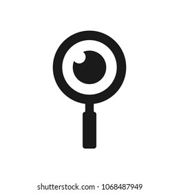 magnifying glass logo vector.