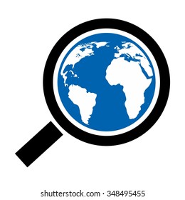 magnifying glass logo vector.